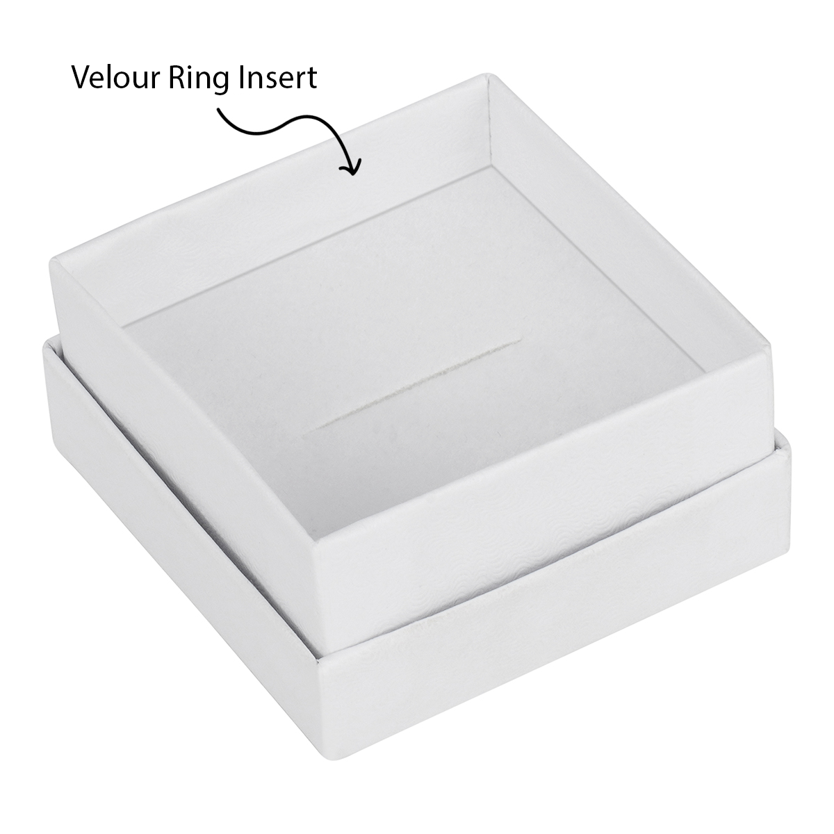 White Swirl Cotton Filled Cardboard Boxes