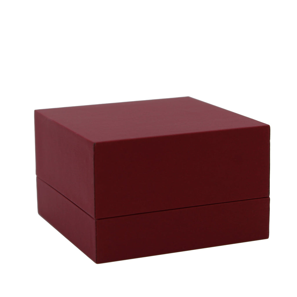 Matte Paper Covered Clip for Ring Box with Cream Leatherette Interior