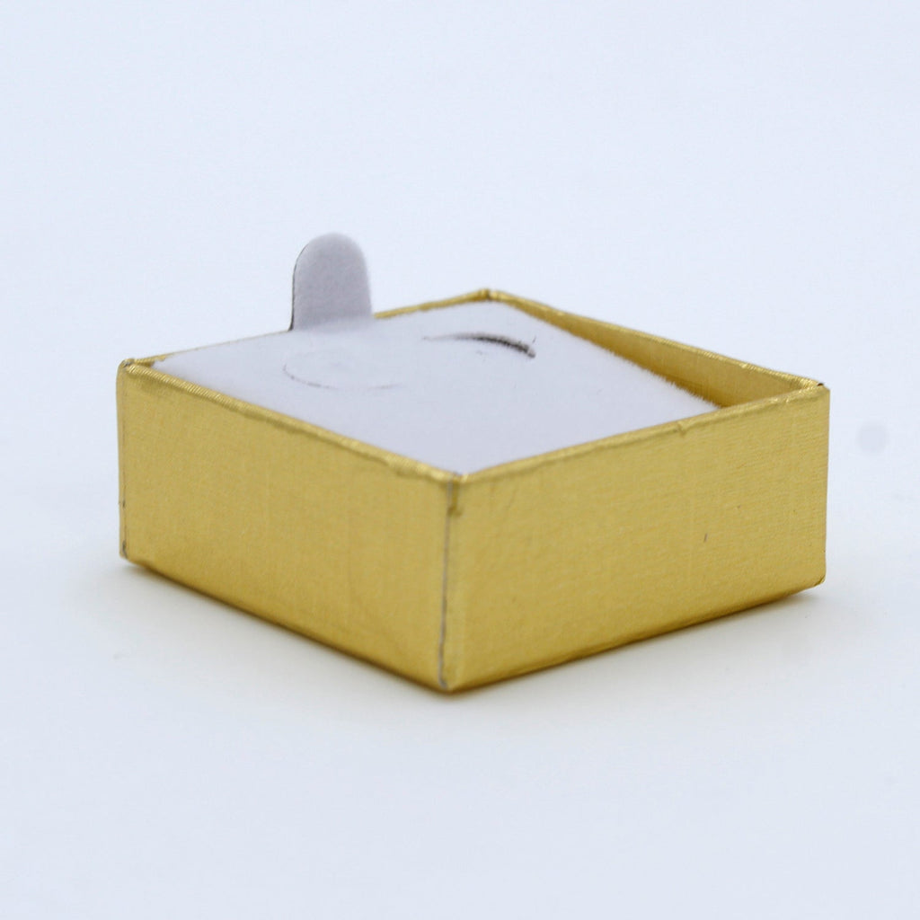 Two-tone Paper Single Earring Box with Gold Accent