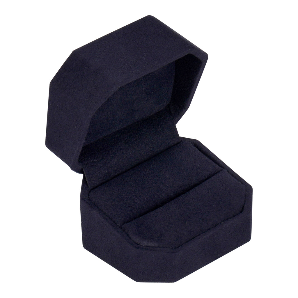 Single Ring Box Wrapped and Lined with Rich Nova Suede