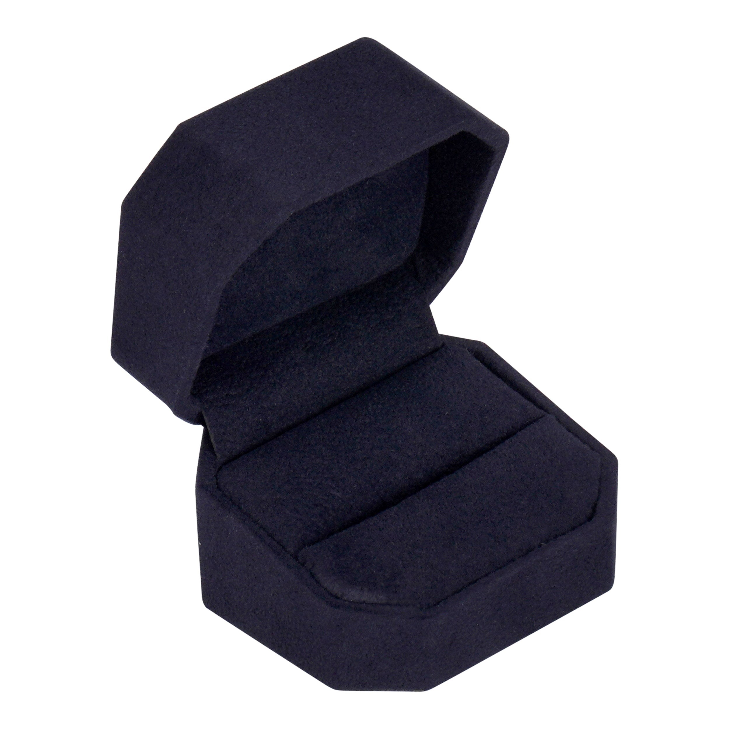 Single Ring Box Wrapped and Lined with Rich Nova Suede