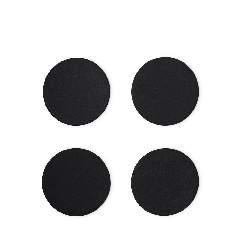 Modern Round Coaster Set Black