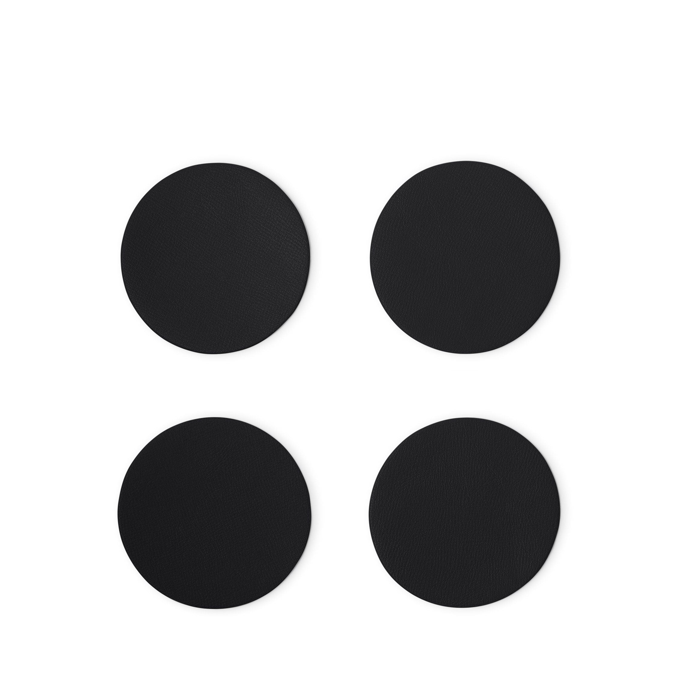 Modern Round Coaster Set Black