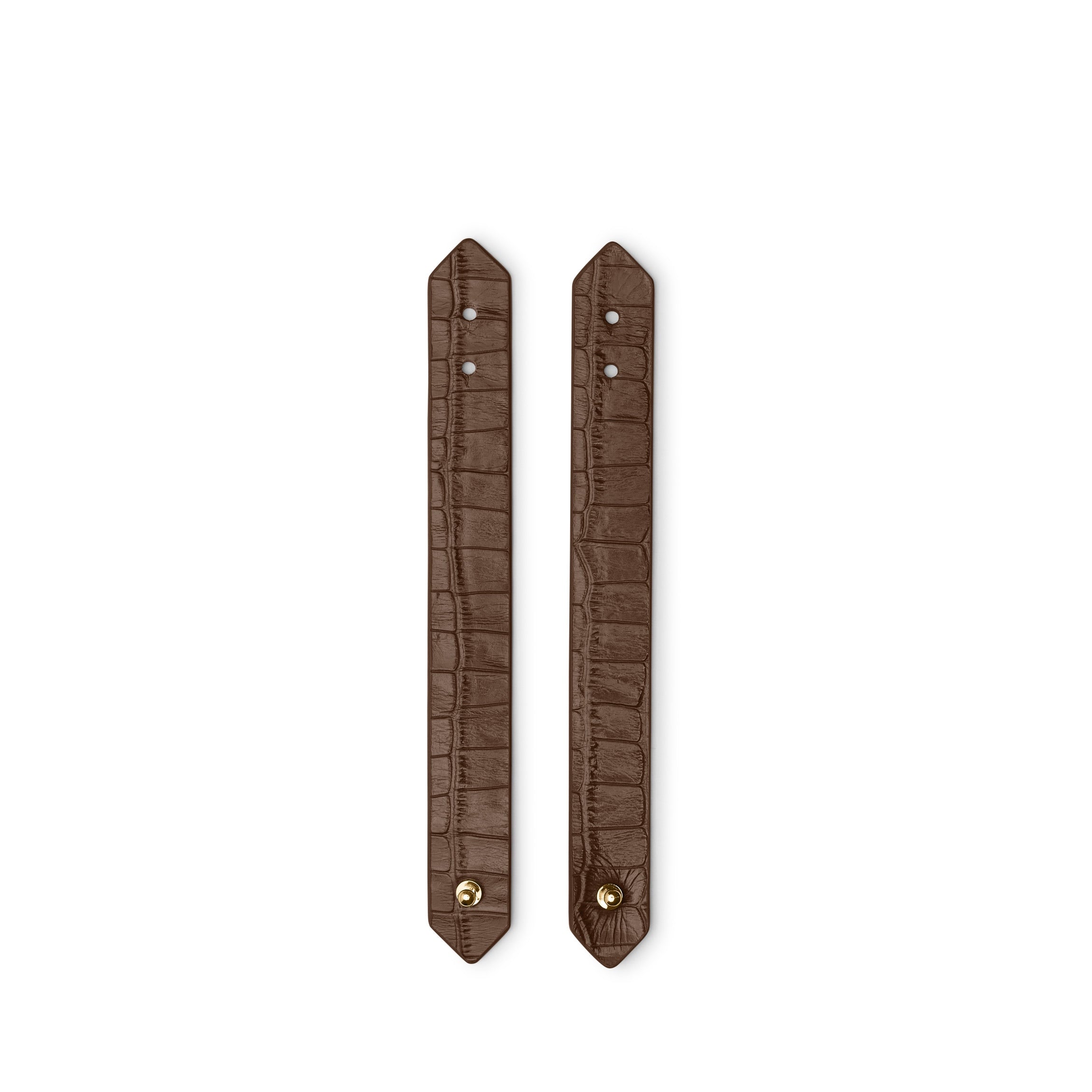 Modern Napkin Rings, Set of 2 Cocoa Croc