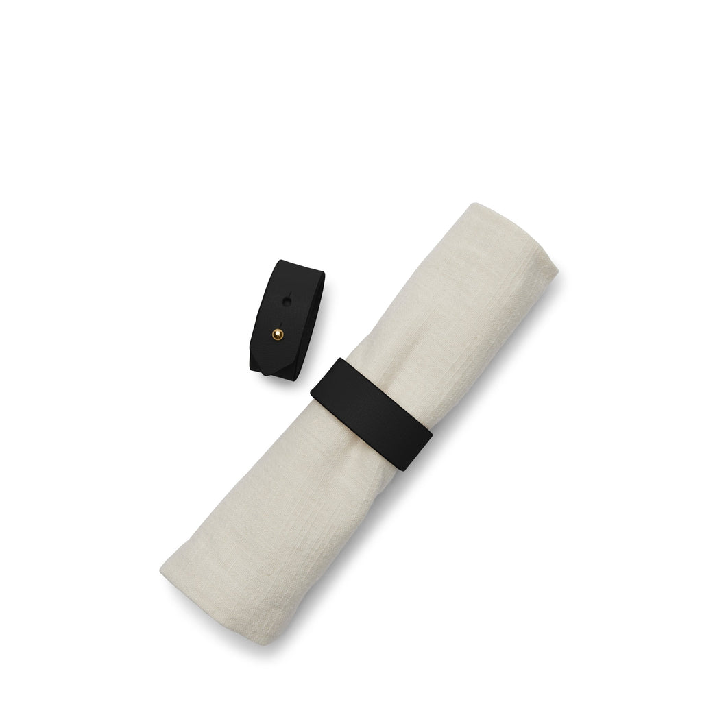 Modern Napkin Rings, Set of 2 Black