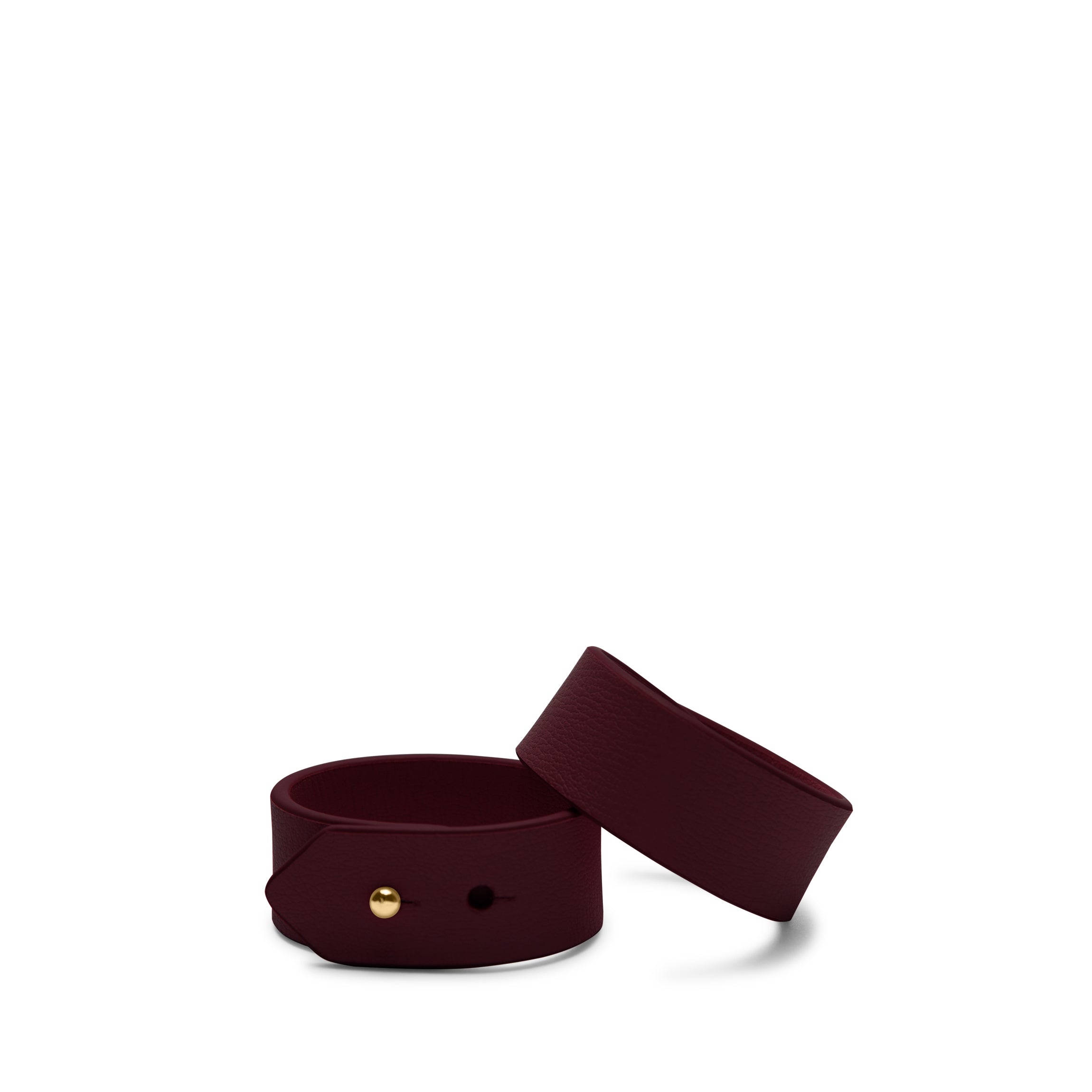 Modern Napkin Rings, Set of 2 Oxblood