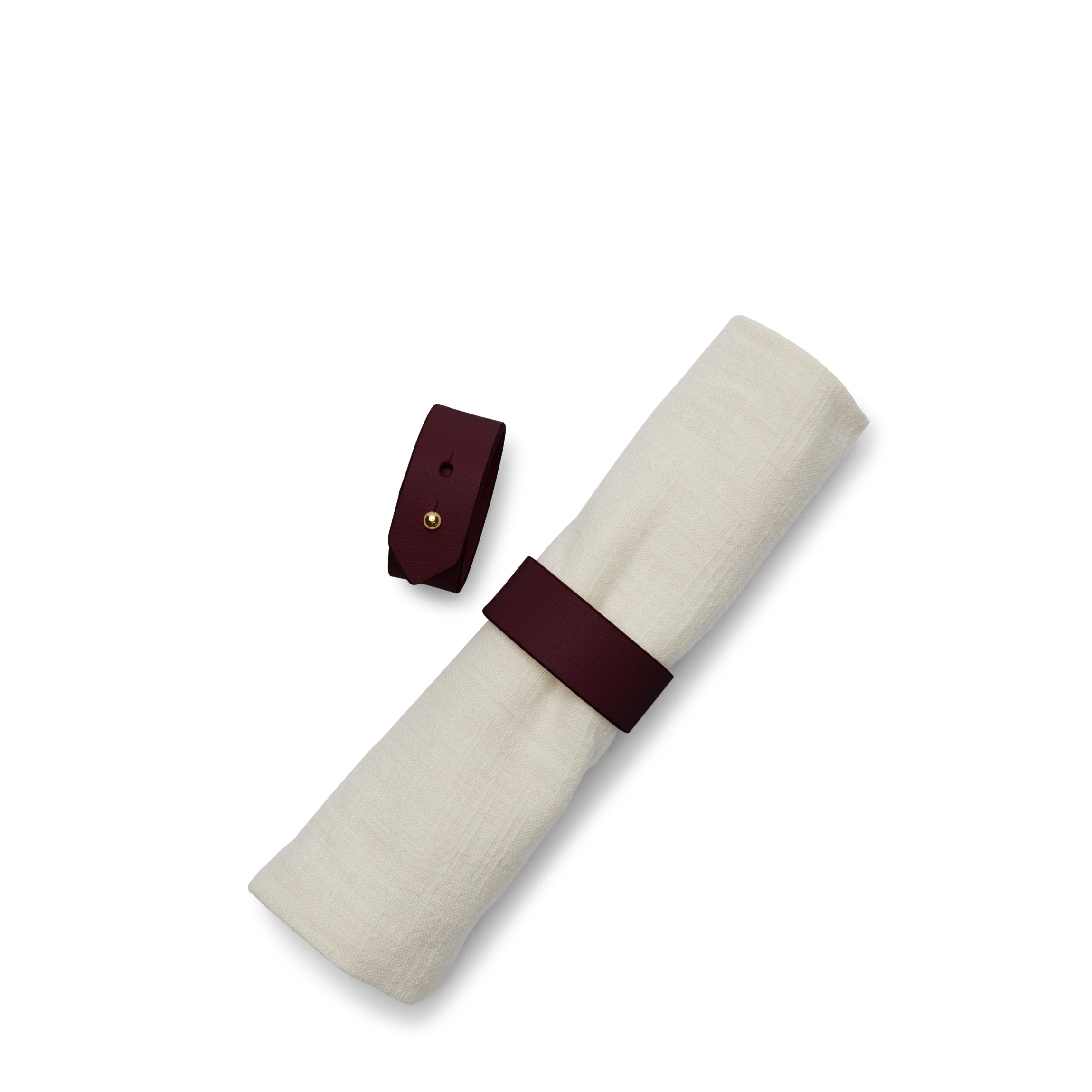 Modern Napkin Rings, Set of 2 Oxblood