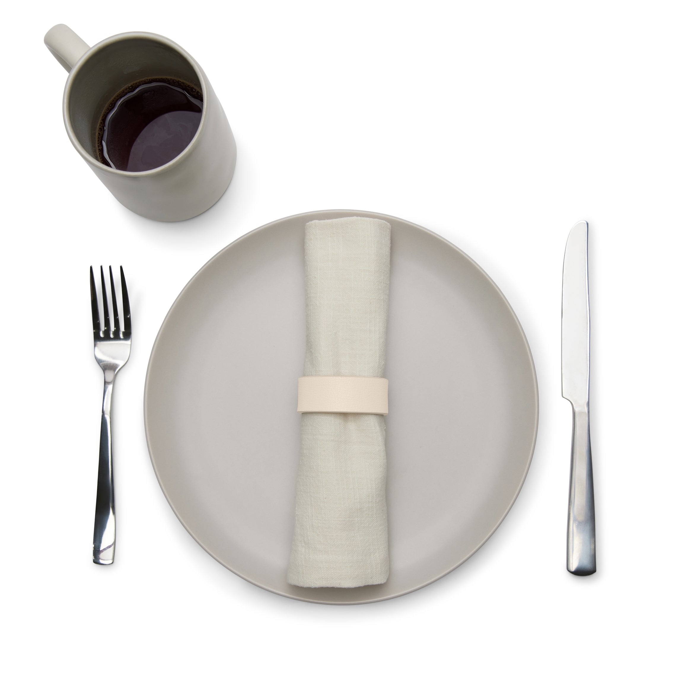 Modern Napkin Rings, Set of 2 Dove