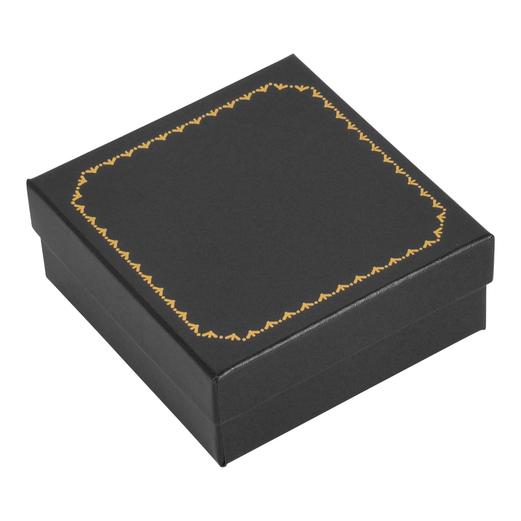 Leatherette Pendant or Earring Box with Gold Accent and Matching Insert