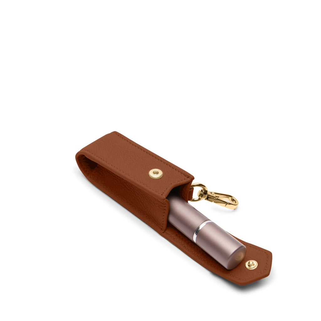 Portable Lipstick Holder Saddle Brown