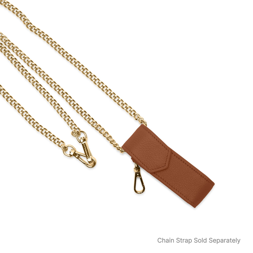 Portable Lipstick Holder Saddle Brown