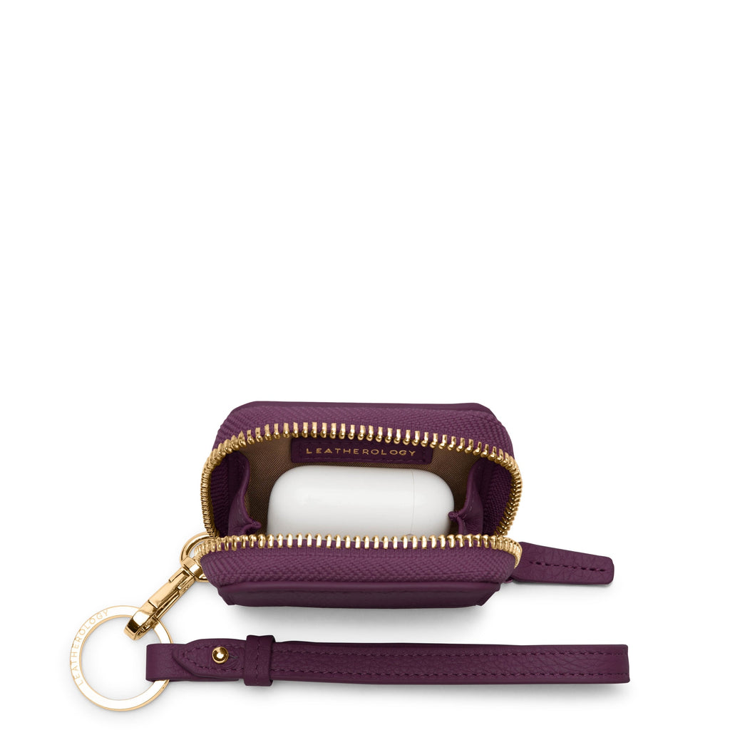 Portable Wristlet AirPod Case Deep Plum