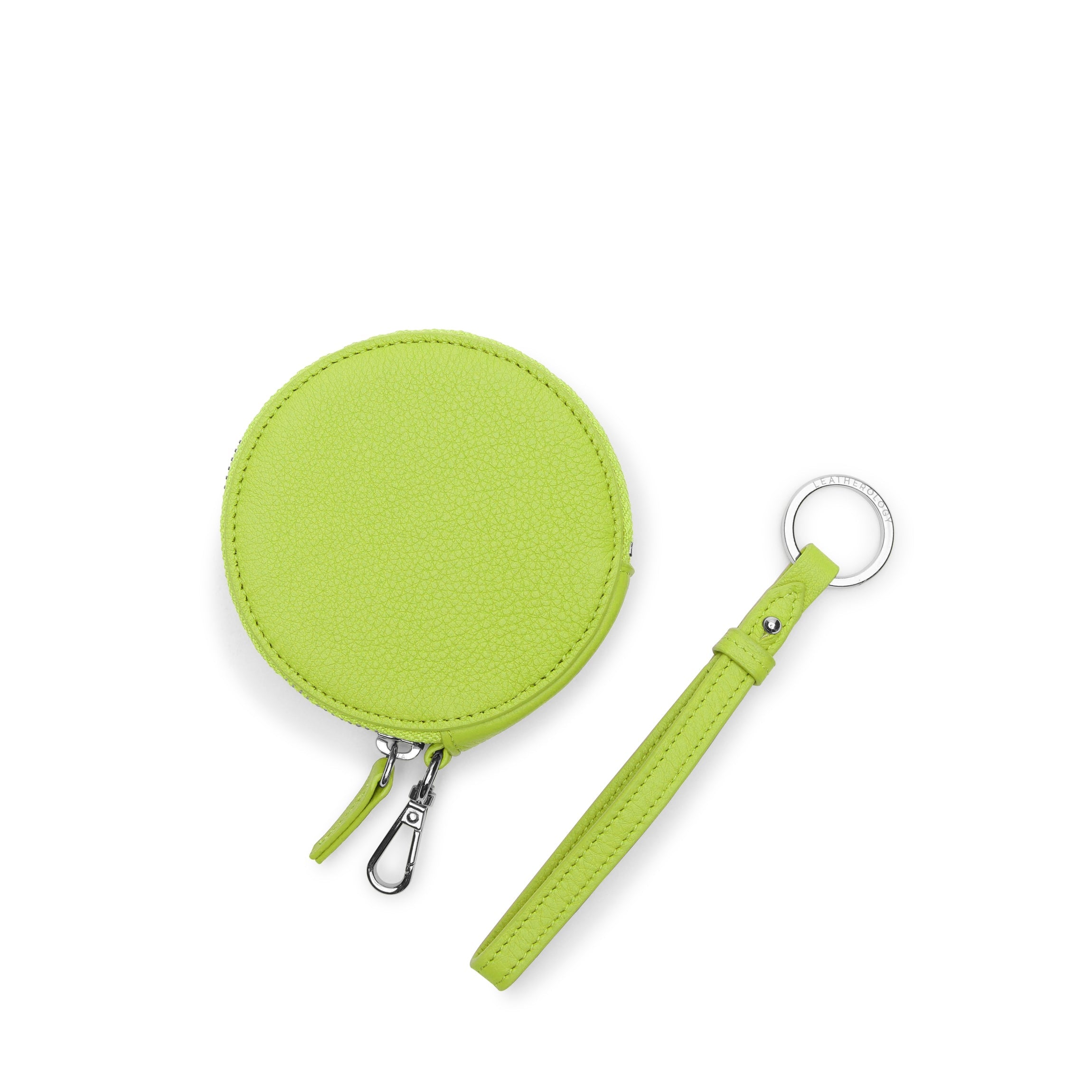 Portable Wristlet Round Pouch Lime