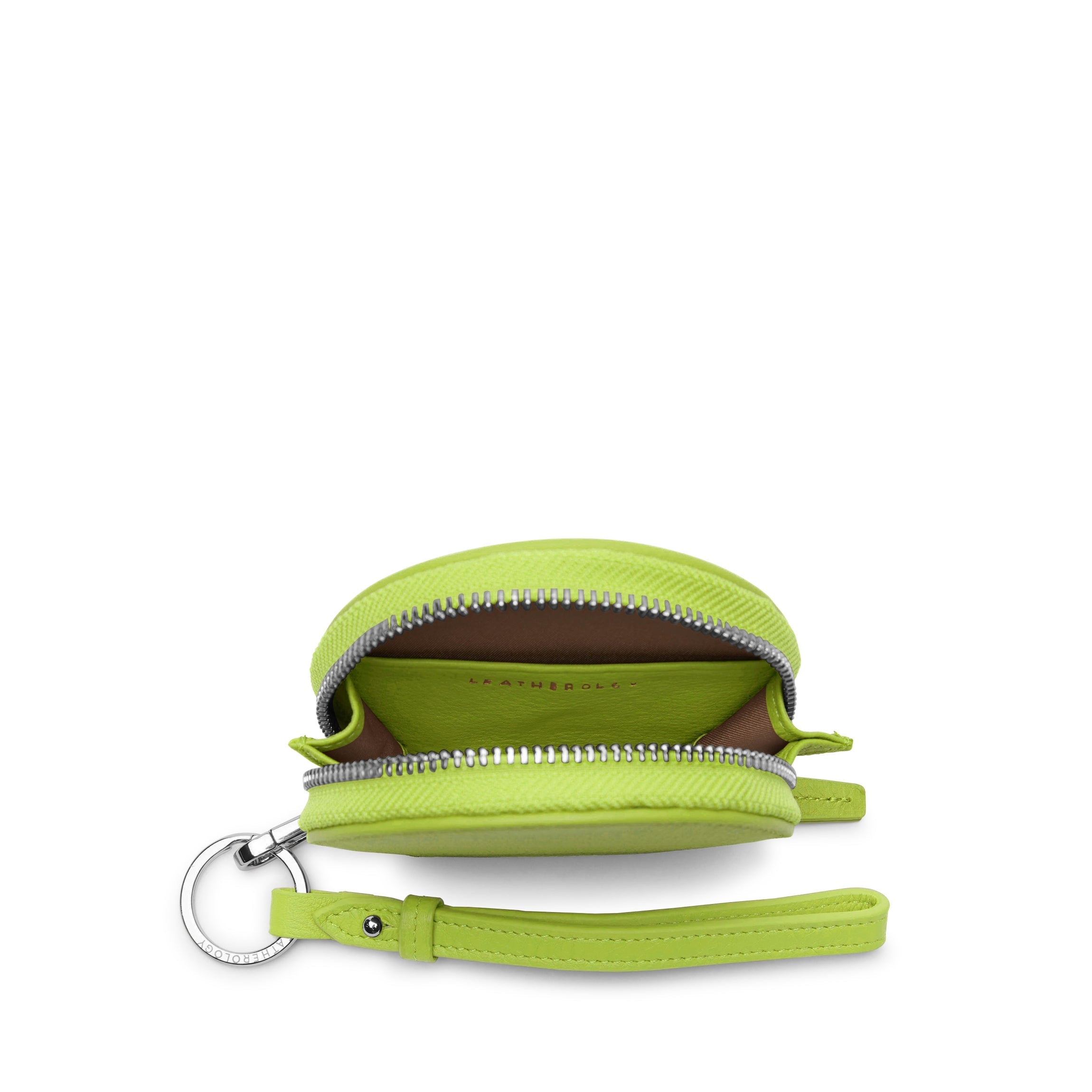 Portable Wristlet Round Pouch Lime