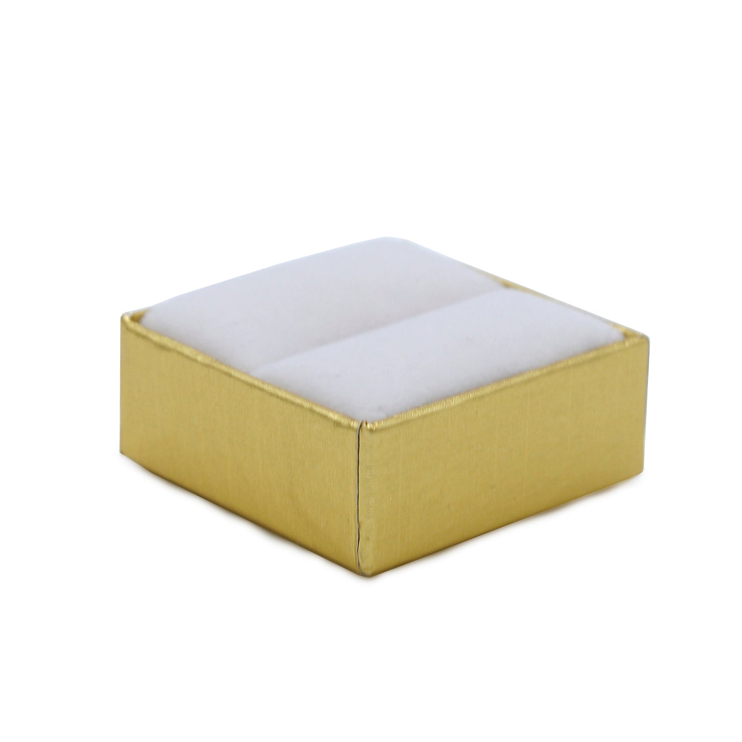 Two-tone Paper Single Ring Box with Gold Accent