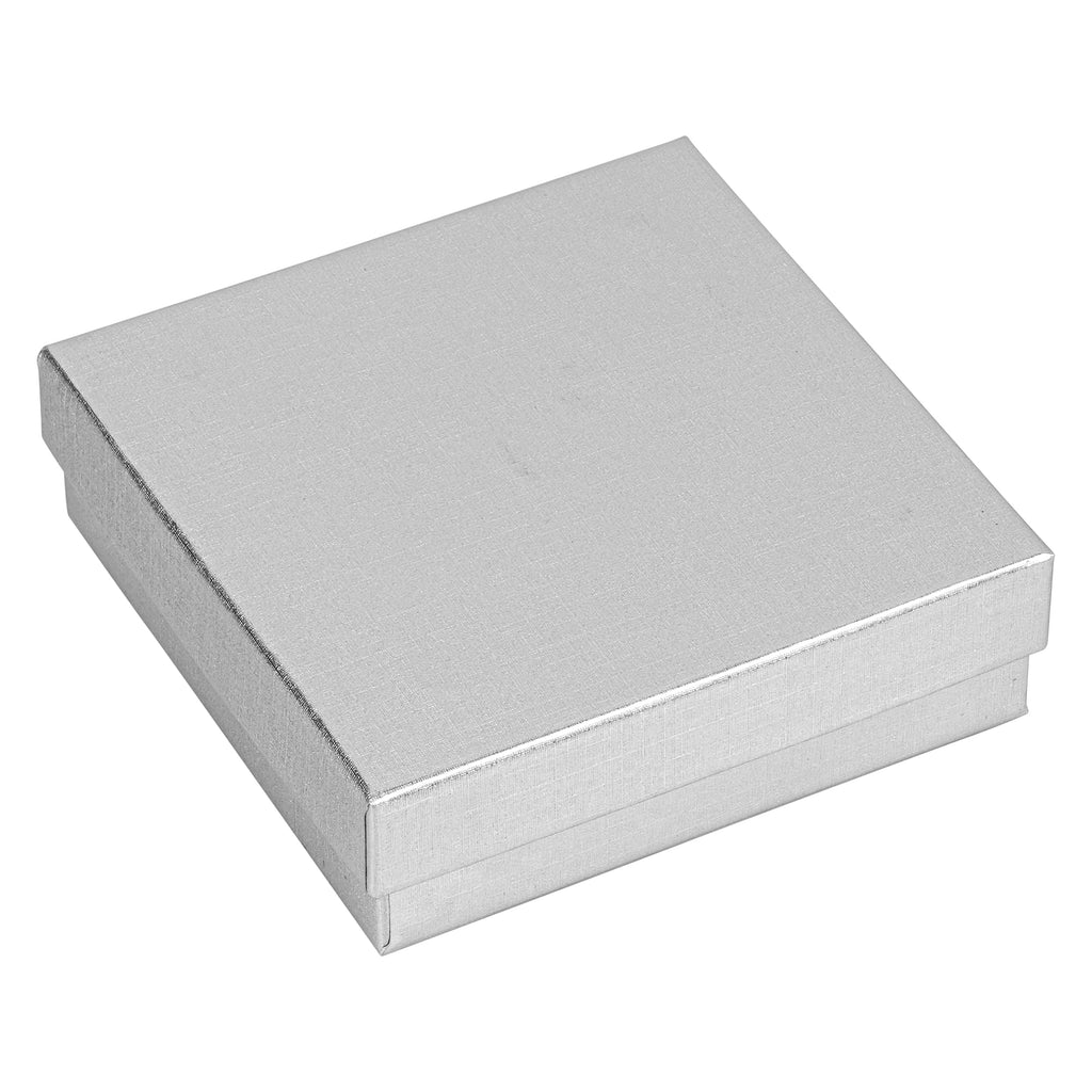Silver and Gold Linen Cotton Filled Cardboard Box