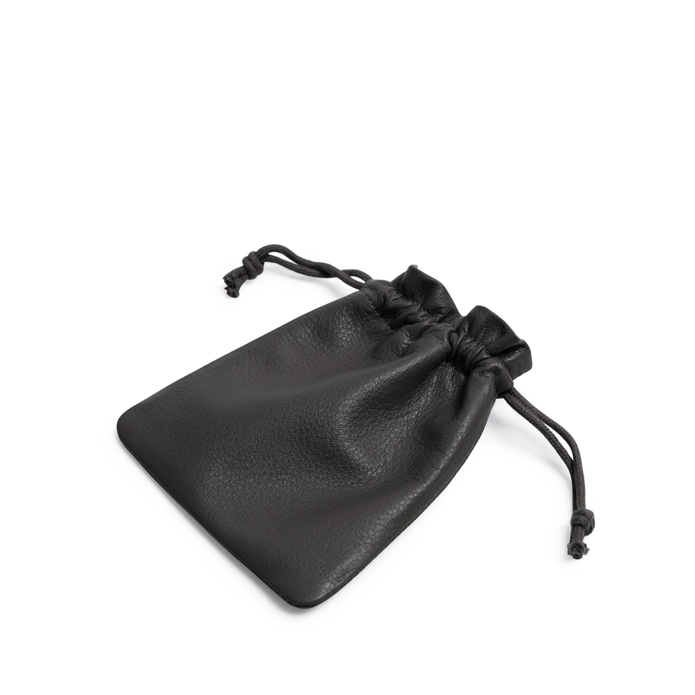 Flat Drawstring Pouch Black Onyx