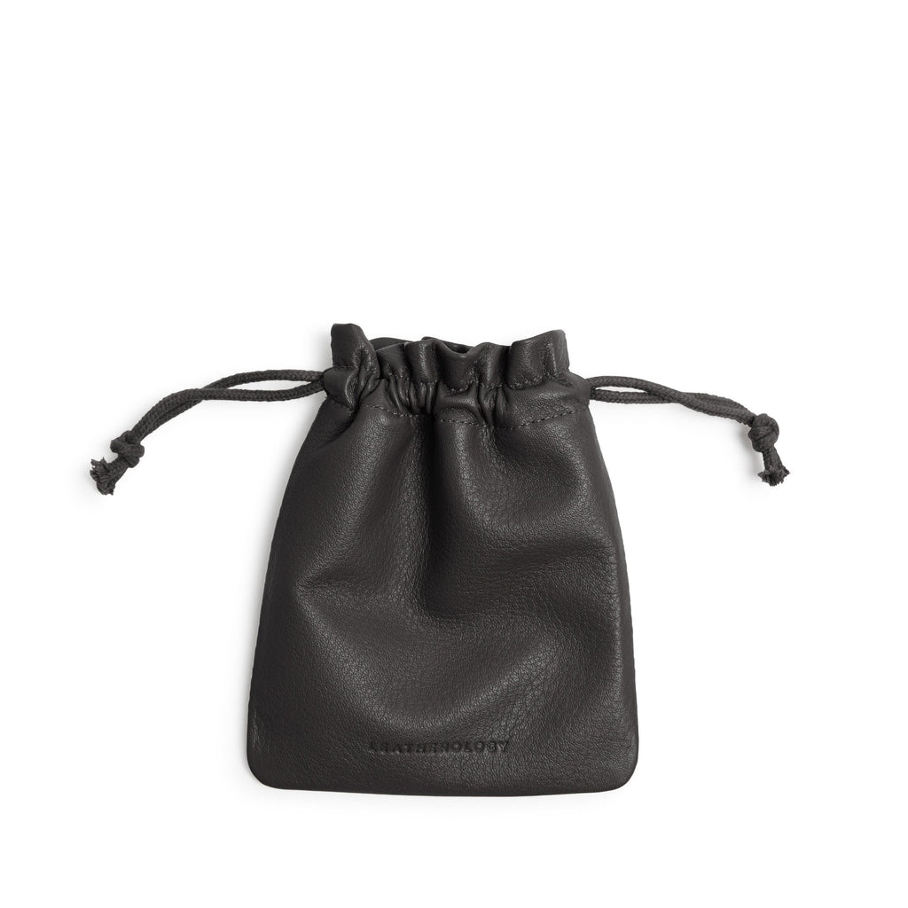 Flat Drawstring Pouch Black Onyx