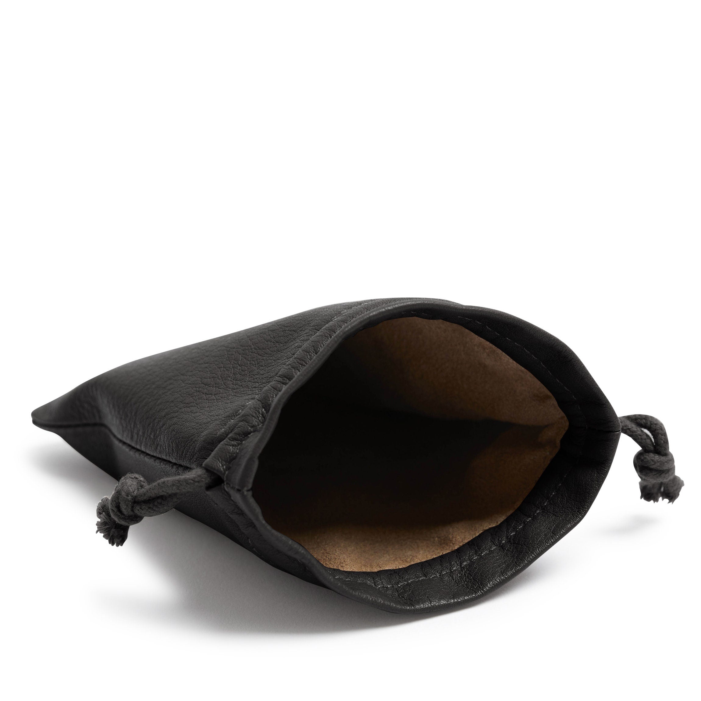 Flat Drawstring Pouch Black Onyx
