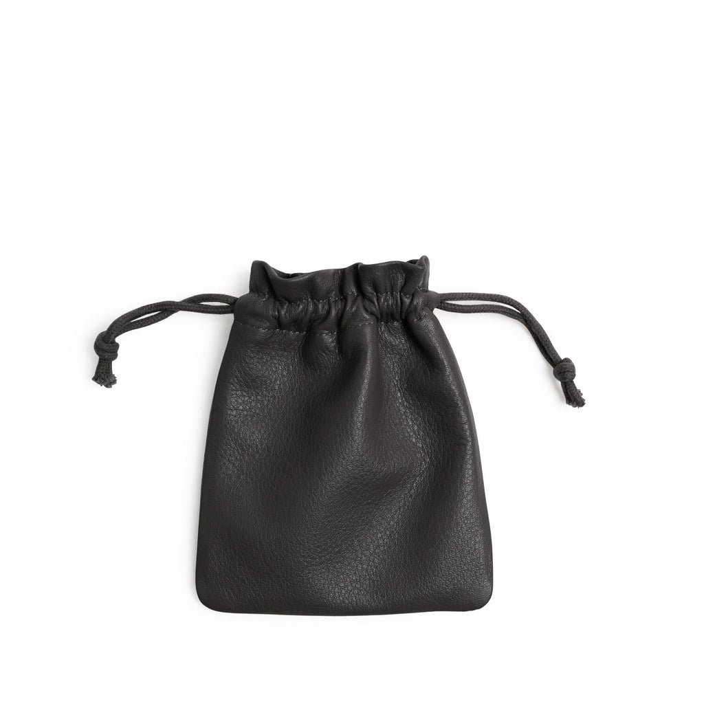 Flat Drawstring Pouch Black Onyx