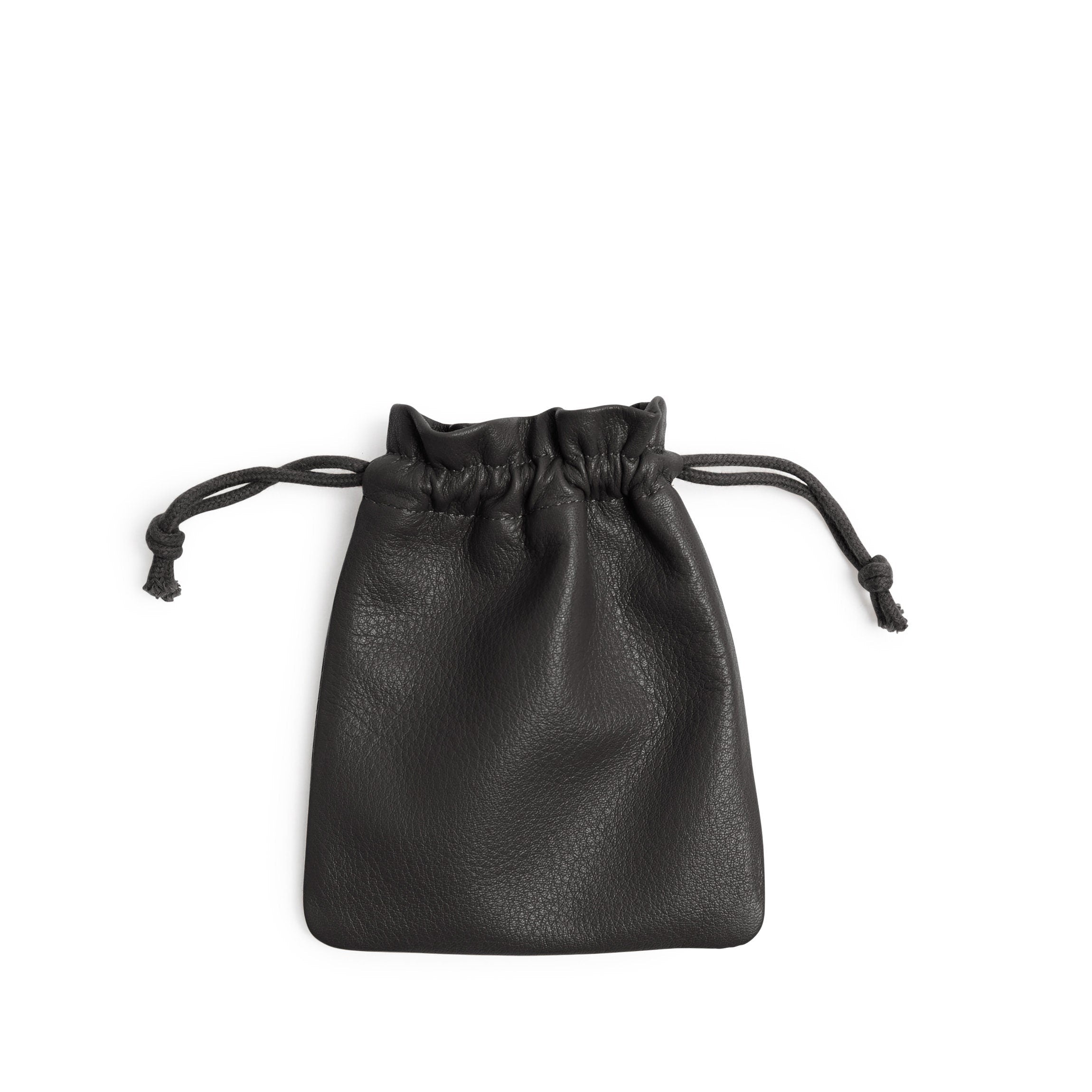 Flat Drawstring Pouch Black Onyx