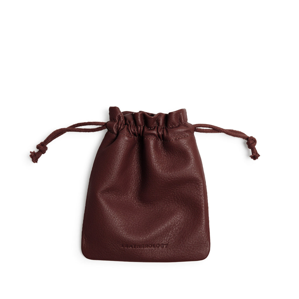 Flat Drawstring Pouch Bordeaux