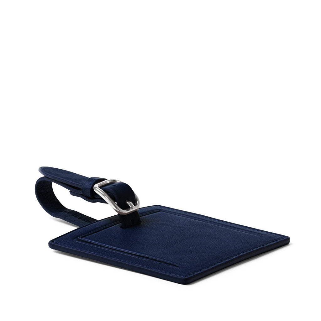 Small Square Luggage Tag Navy Blue