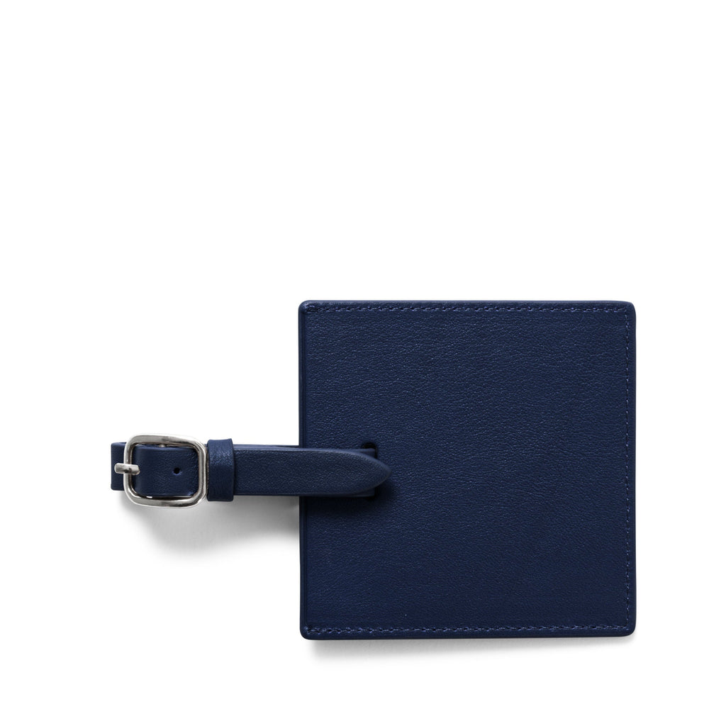 Small Square Luggage Tag Navy Blue