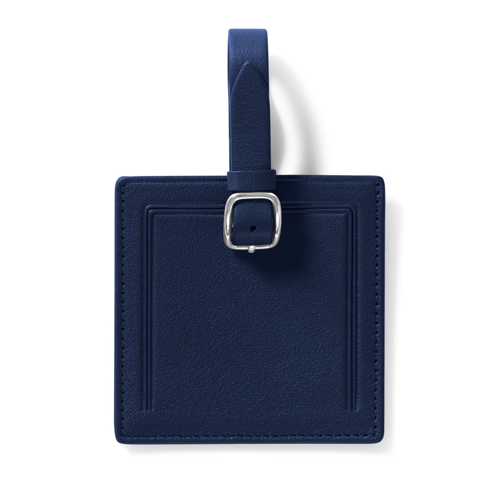 Small Square Luggage Tag Navy Blue