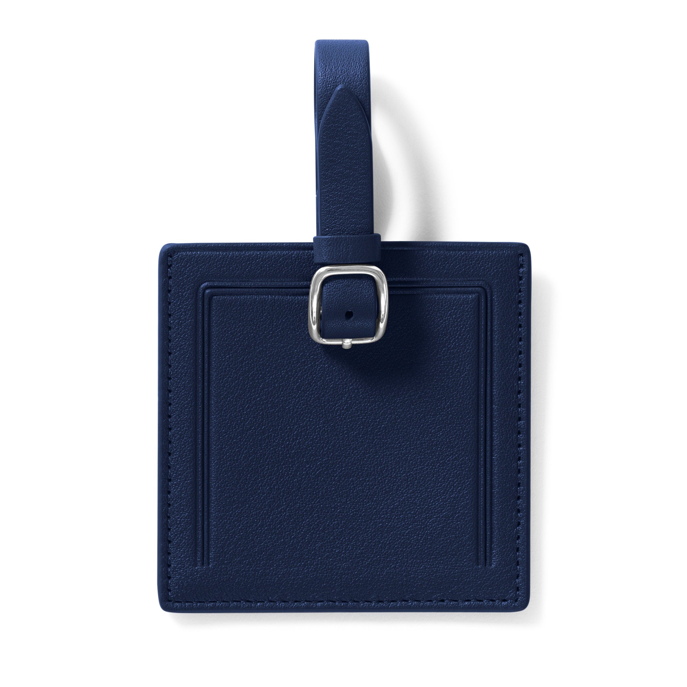 Small Square Luggage Tag Navy Blue