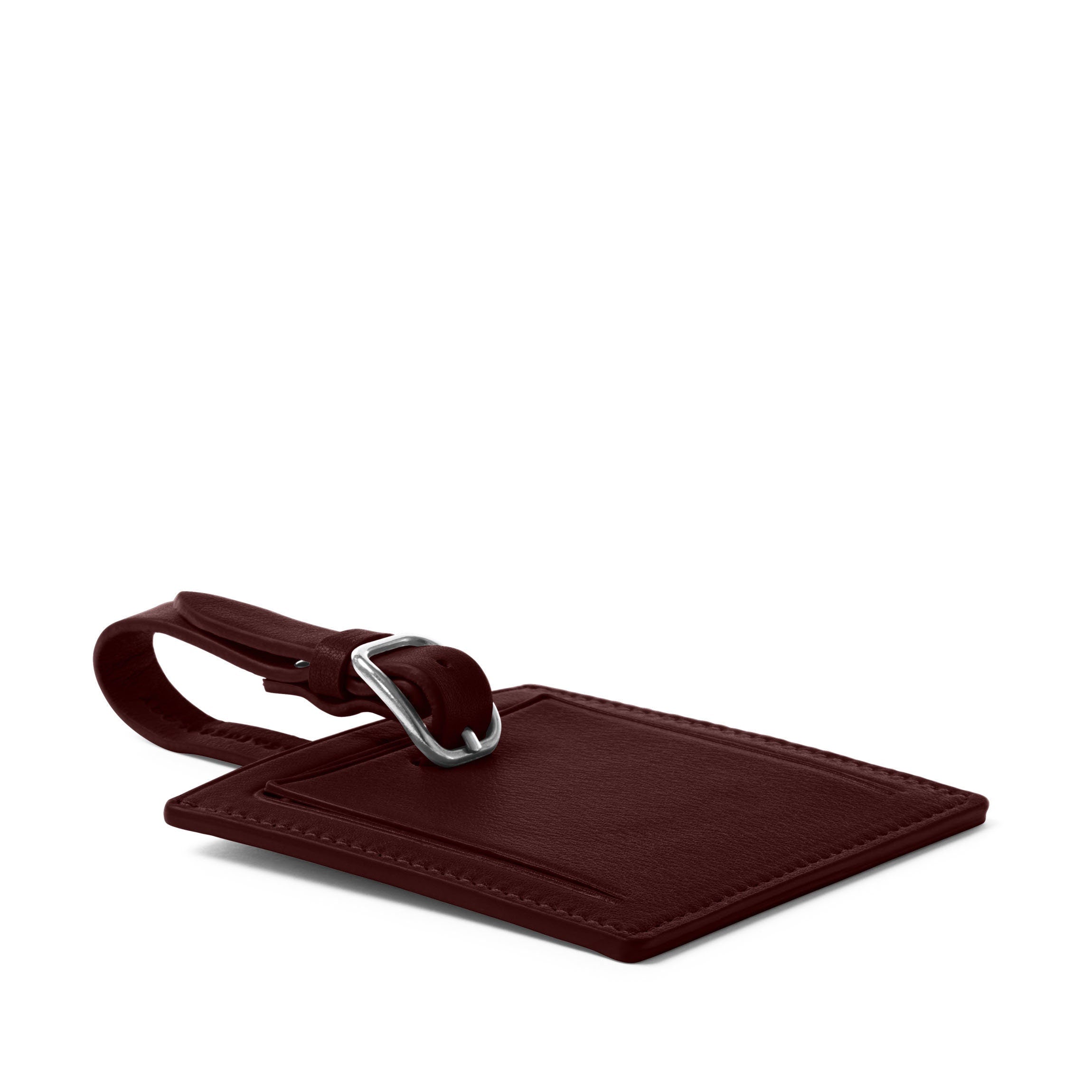 Small Square Luggage Tag Bordeaux
