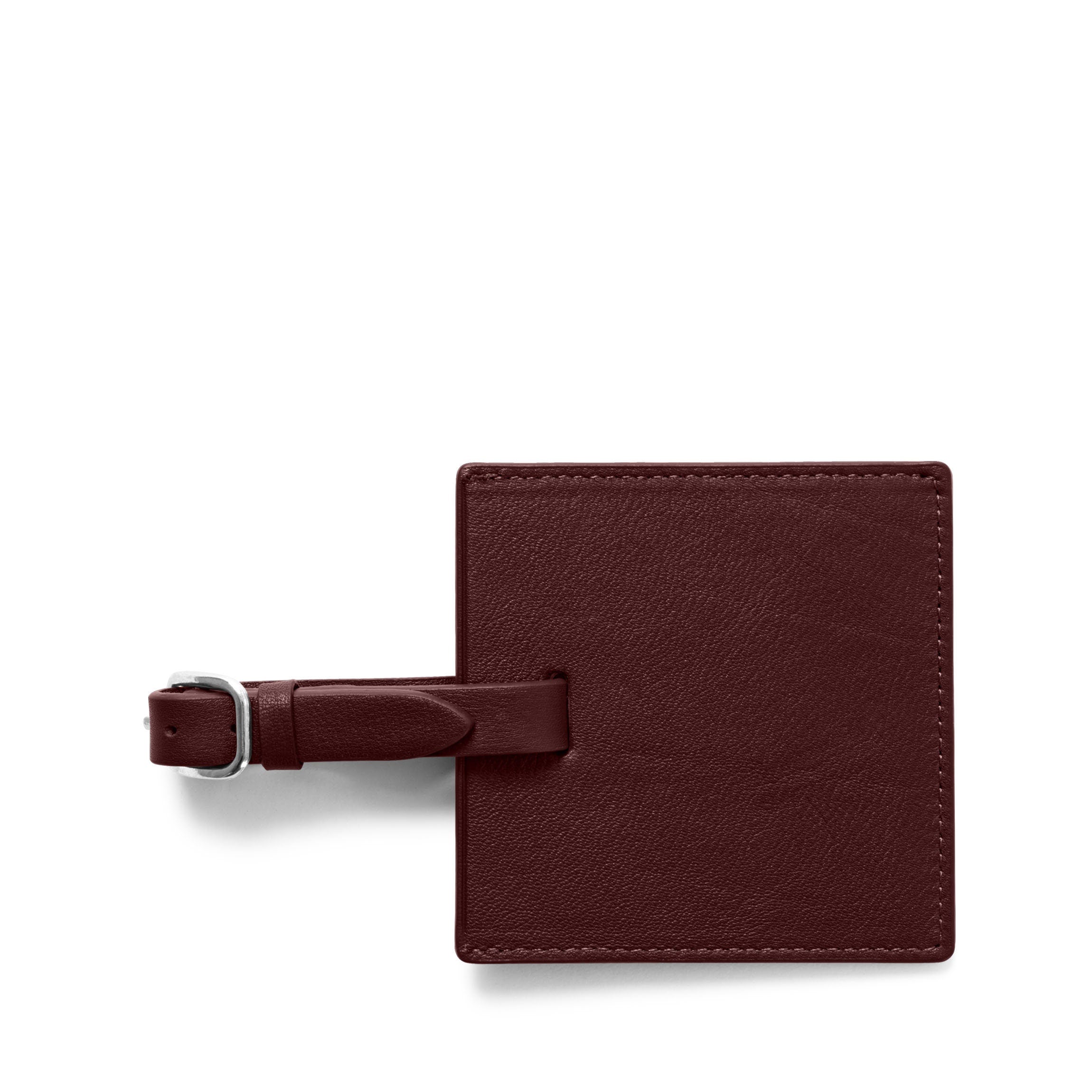 Small Square Luggage Tag Bordeaux