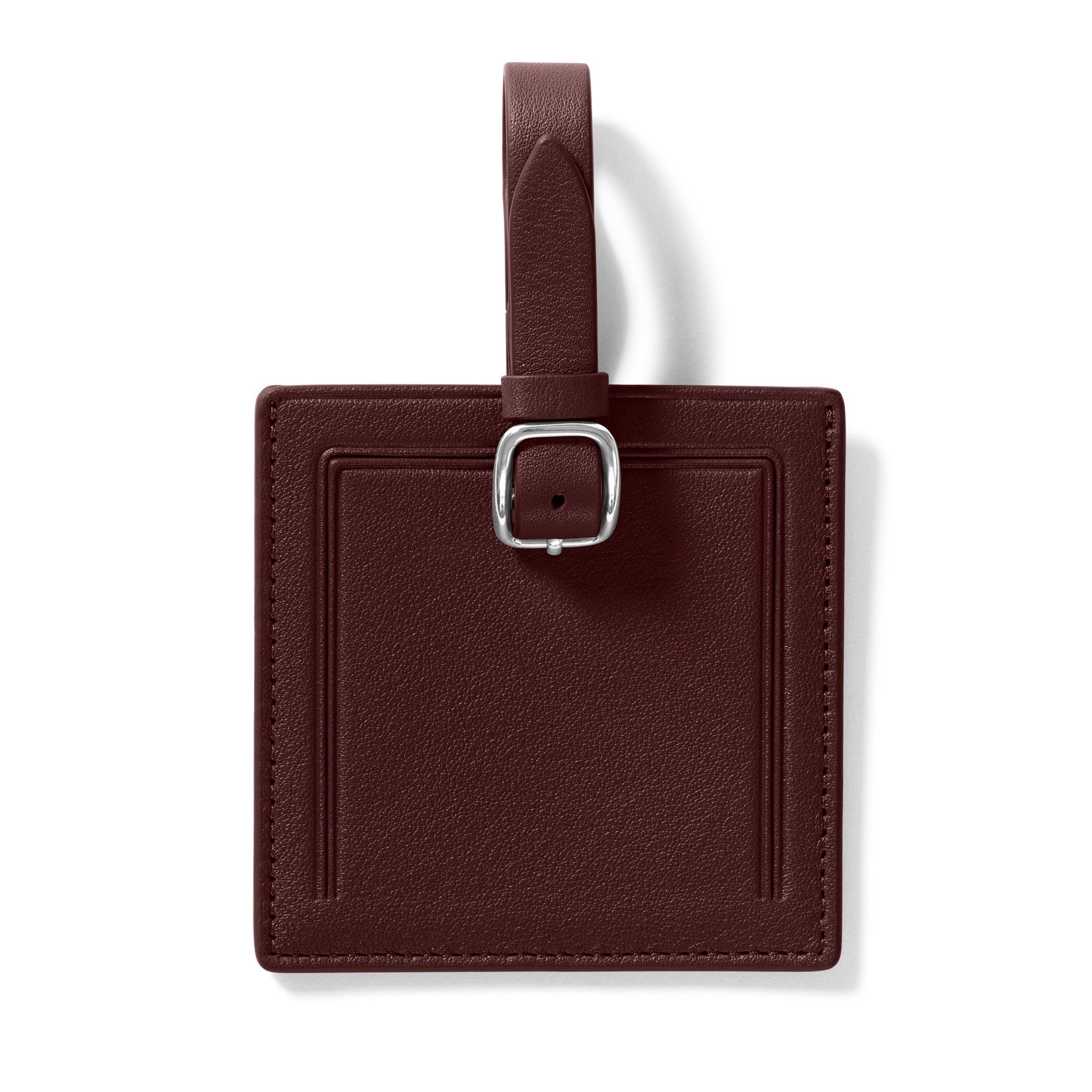 Small Square Luggage Tag Bordeaux
