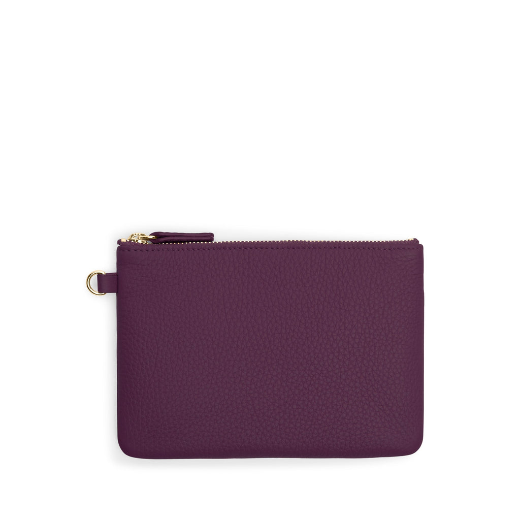 Small Wristlet Pouch Deep Plum