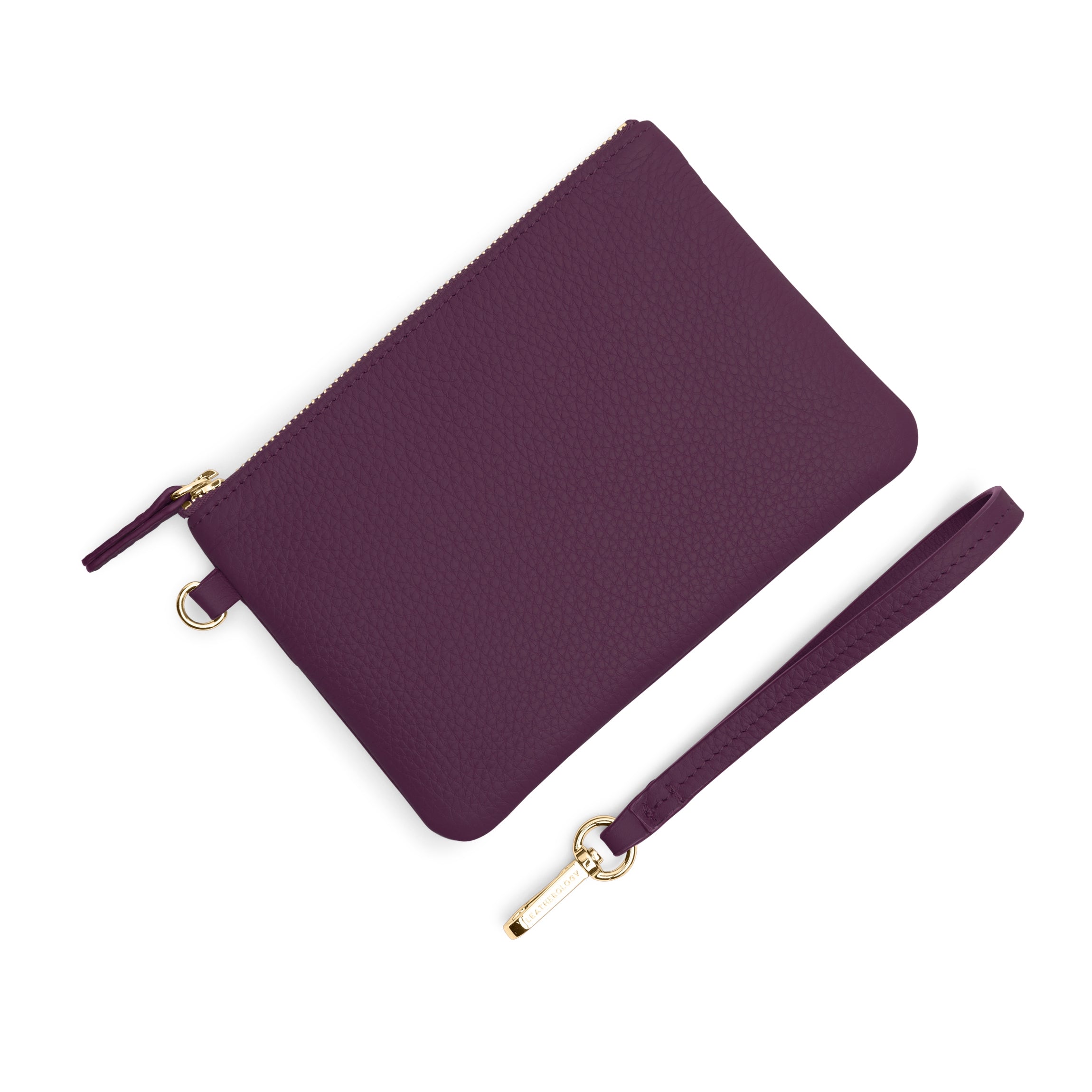 Small Wristlet Pouch Deep Plum