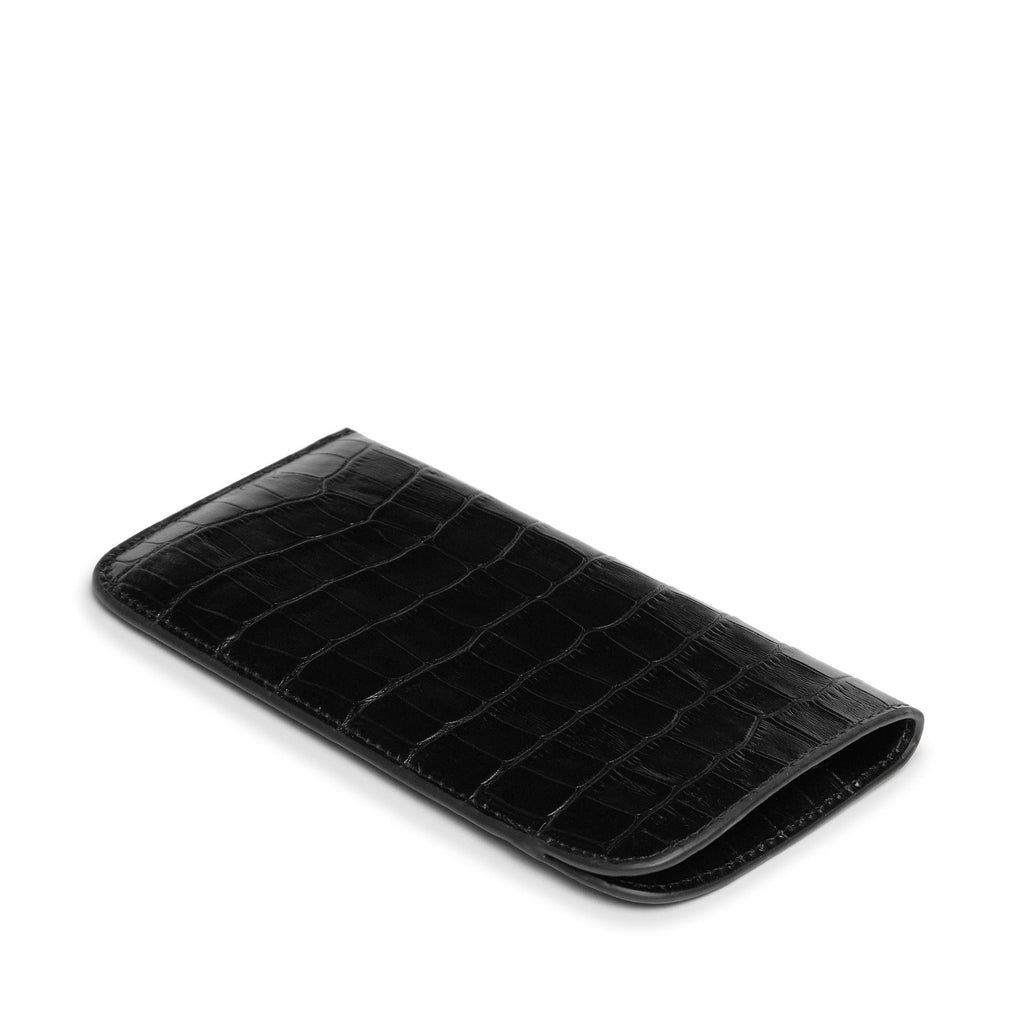 Soft Eyeglass Case Black Croc