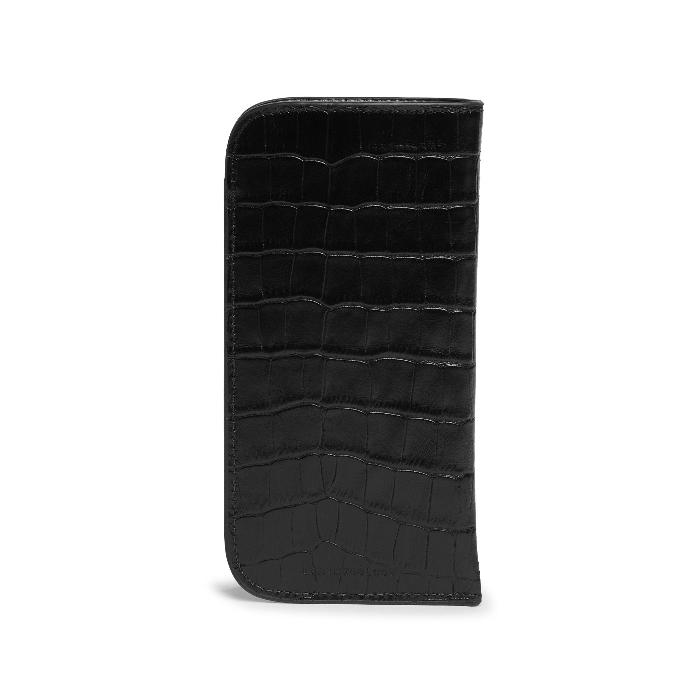 Soft Eyeglass Case Black Croc