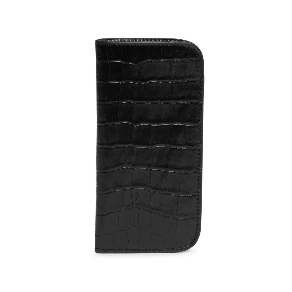 Soft Eyeglass Case Black Croc