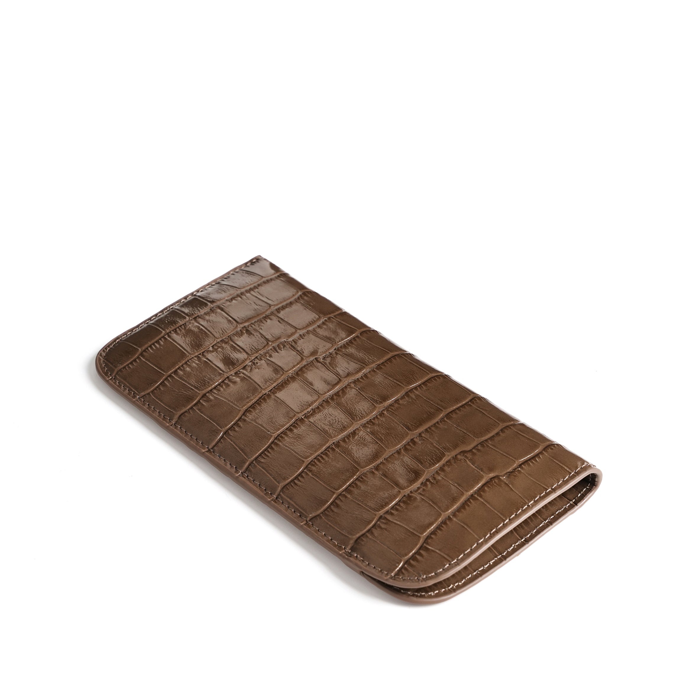 Soft Eyeglass Case Cocoa Croc