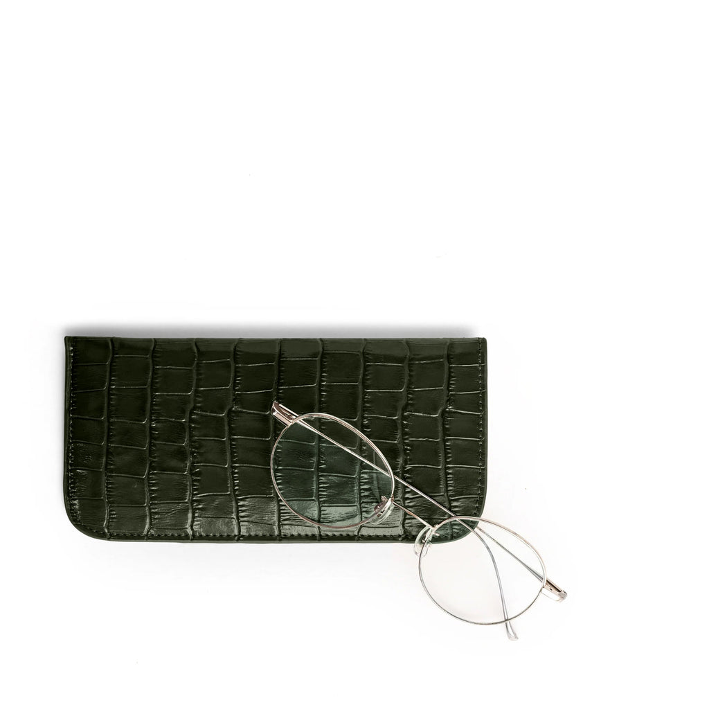 Soft Eyeglass Case Forest Croc