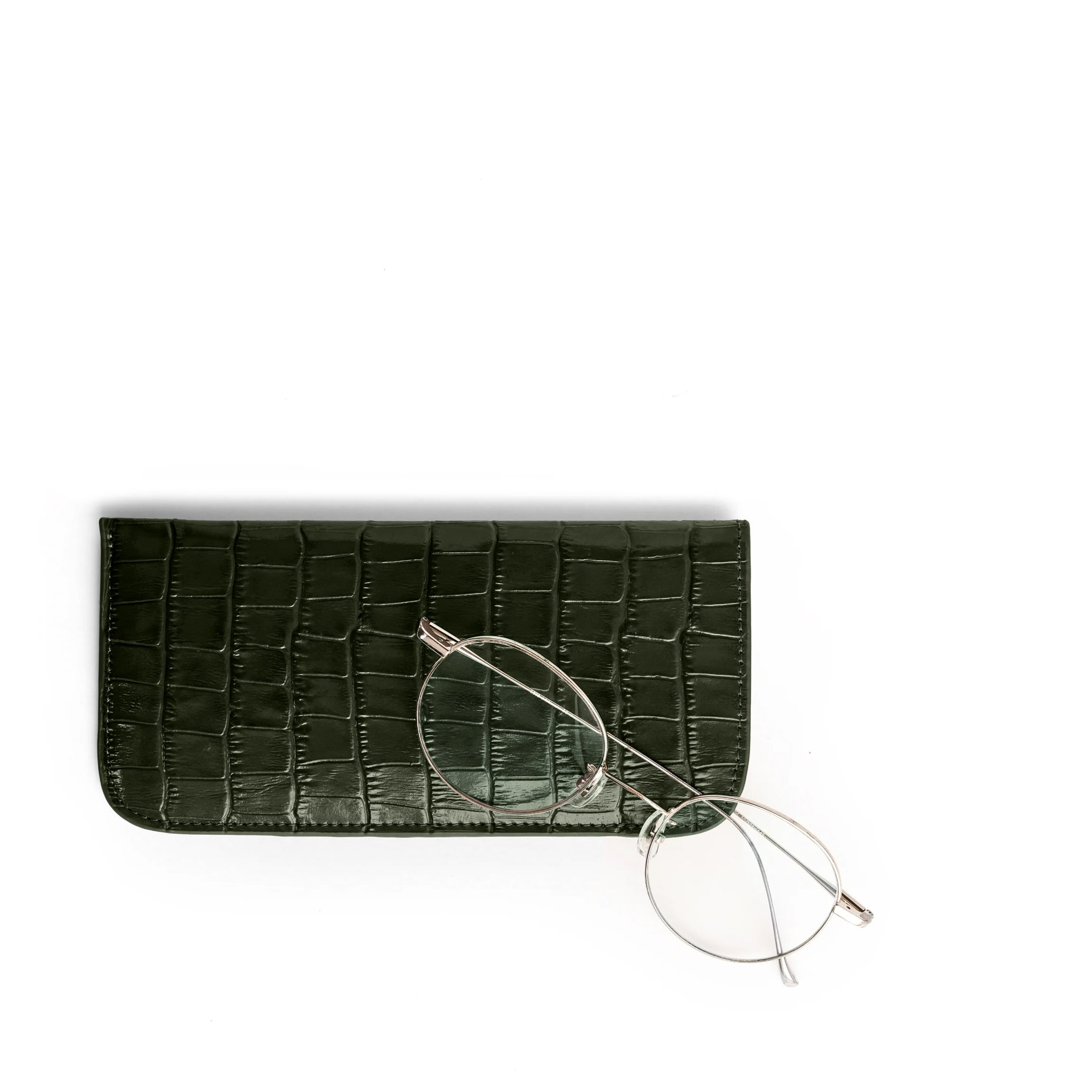 Soft Eyeglass Case Forest Croc