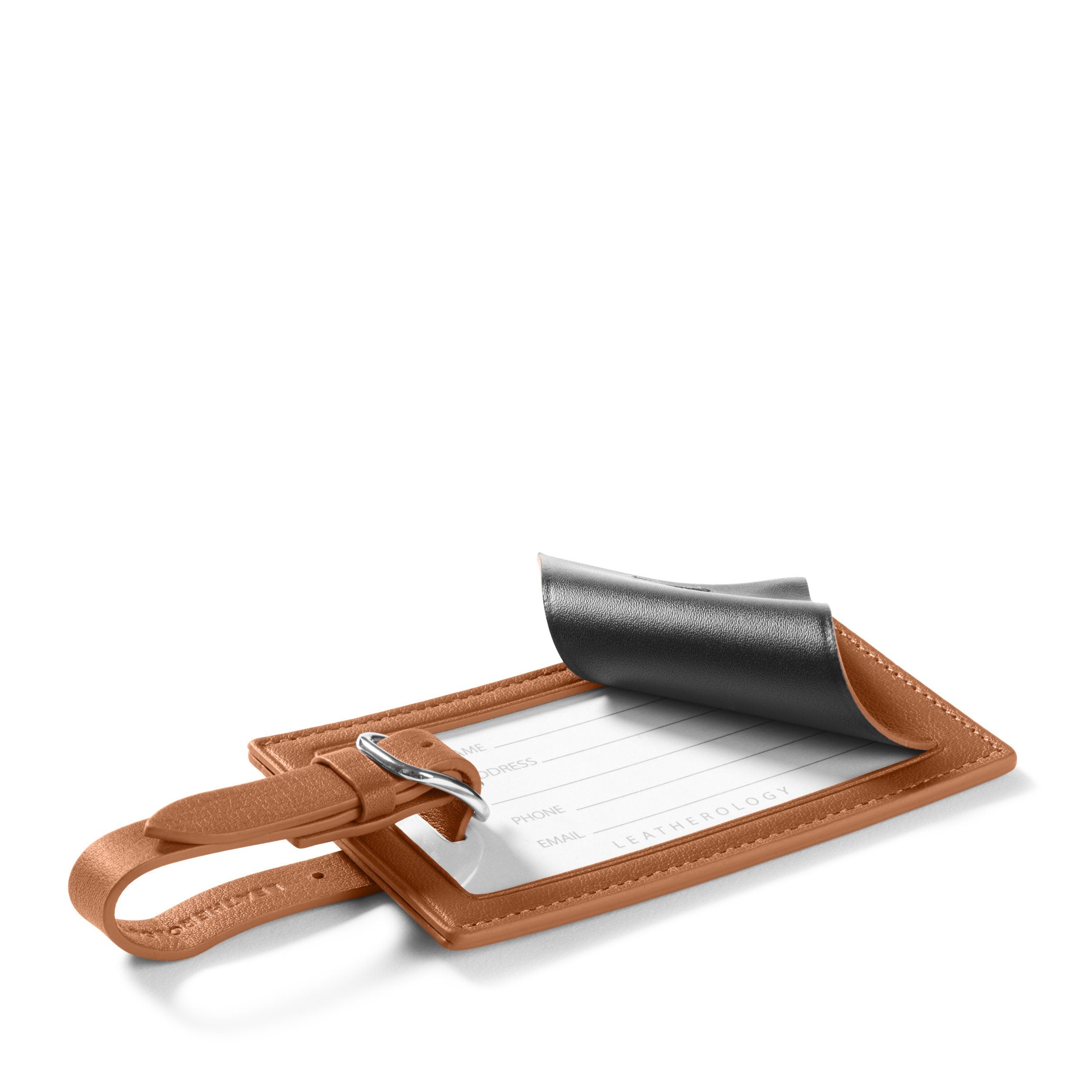 Standard Rectangular Luggage Tag Cognac