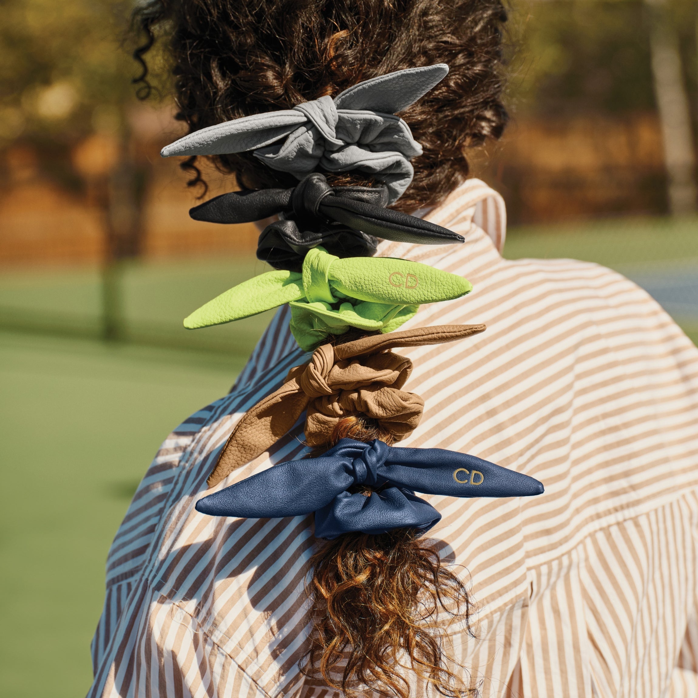 Tie Scrunchie Navy Blue