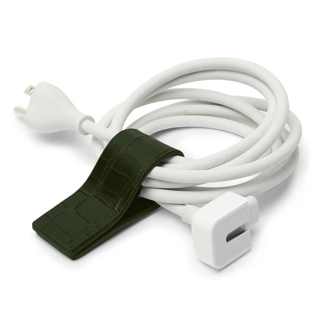 XL Cord Wrap Forest Croc