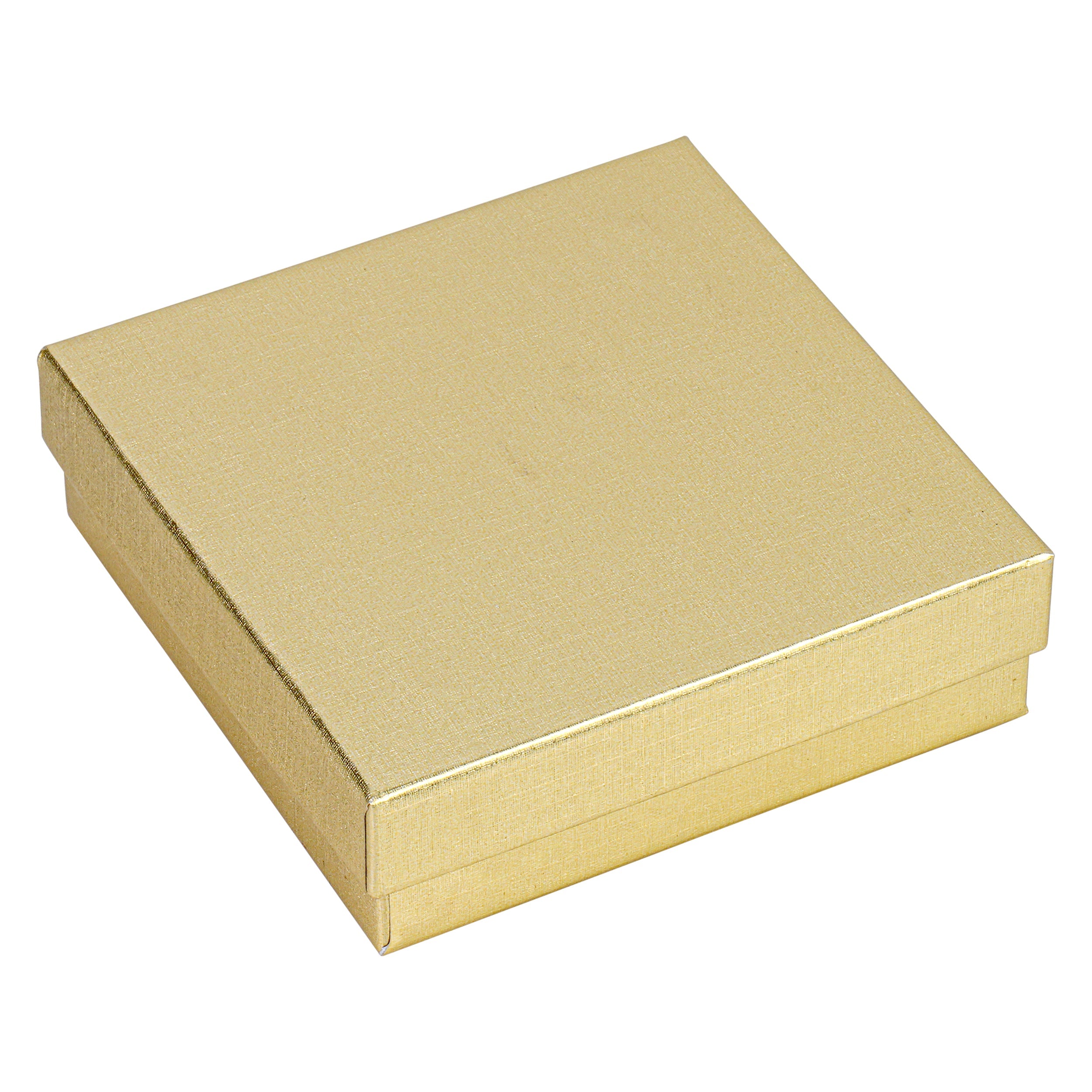 Silver and Gold Linen Cotton Filled Cardboard Box