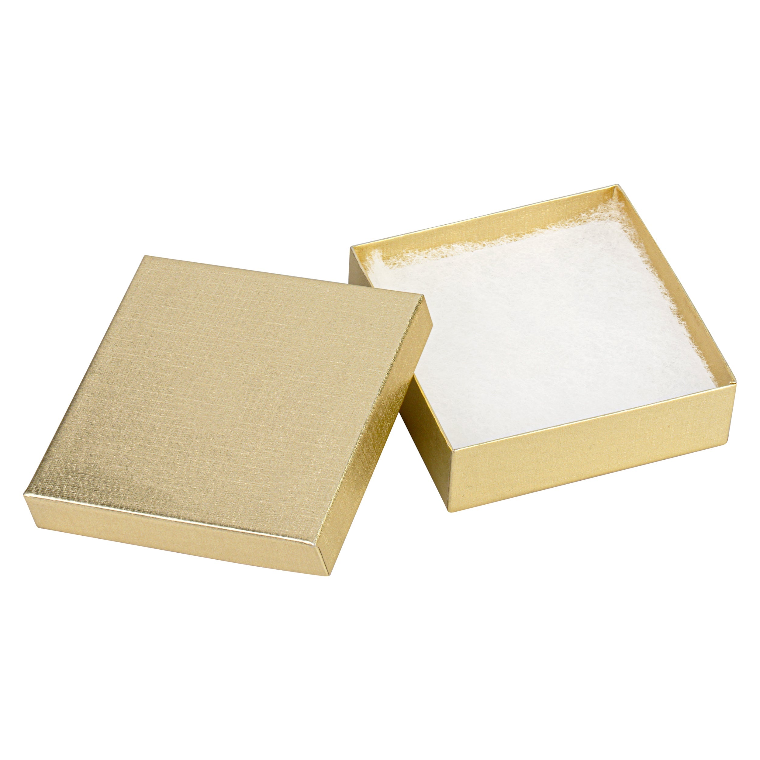 Silver and Gold Linen Cotton Filled Cardboard Box