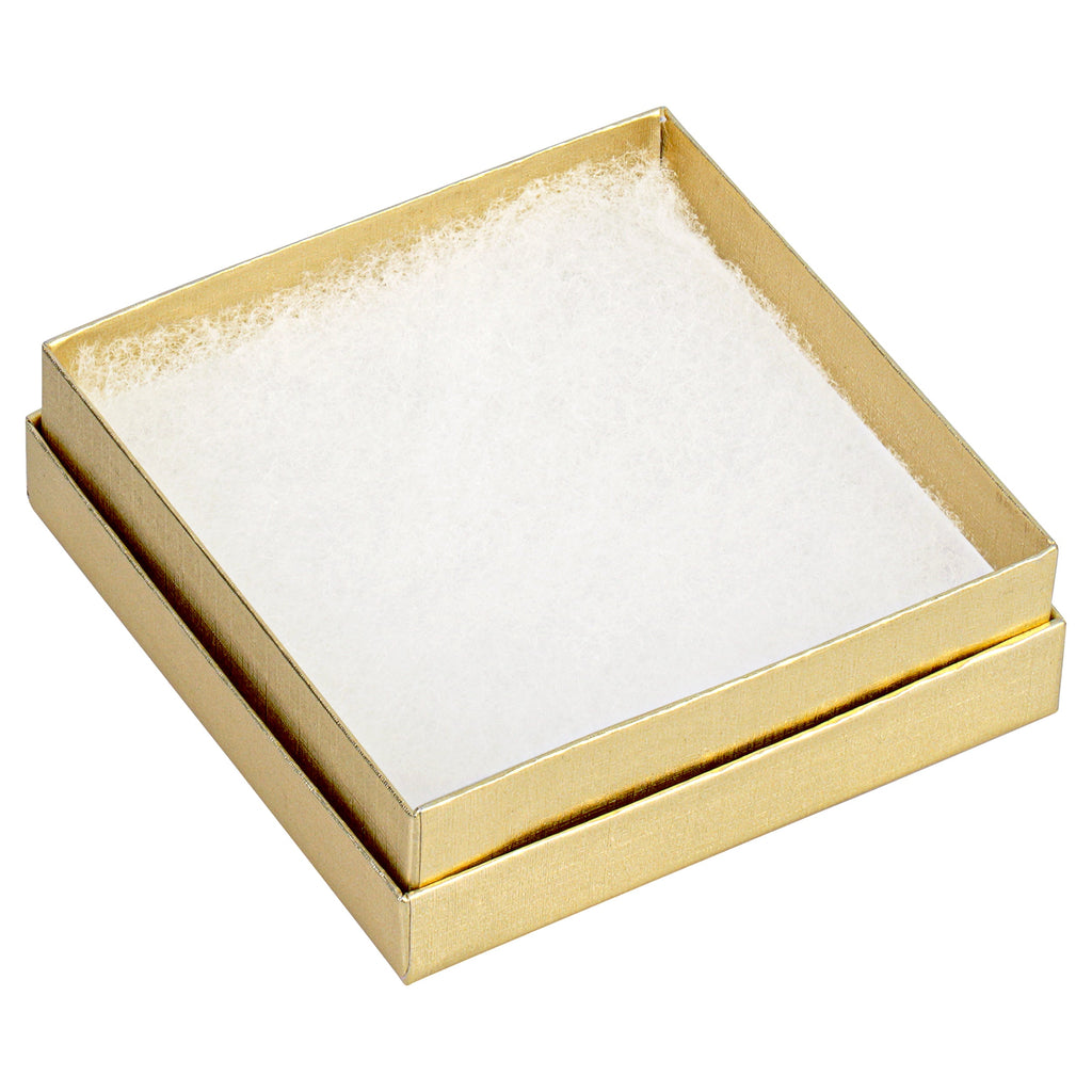 Silver and Gold Linen Cotton Filled Cardboard Box