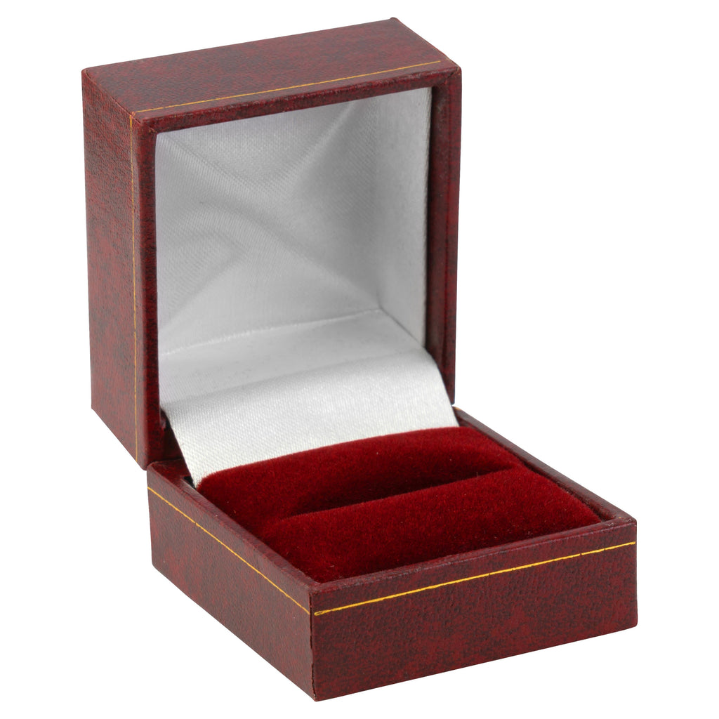 Paper Covered Single Ring Box with Gold Accent