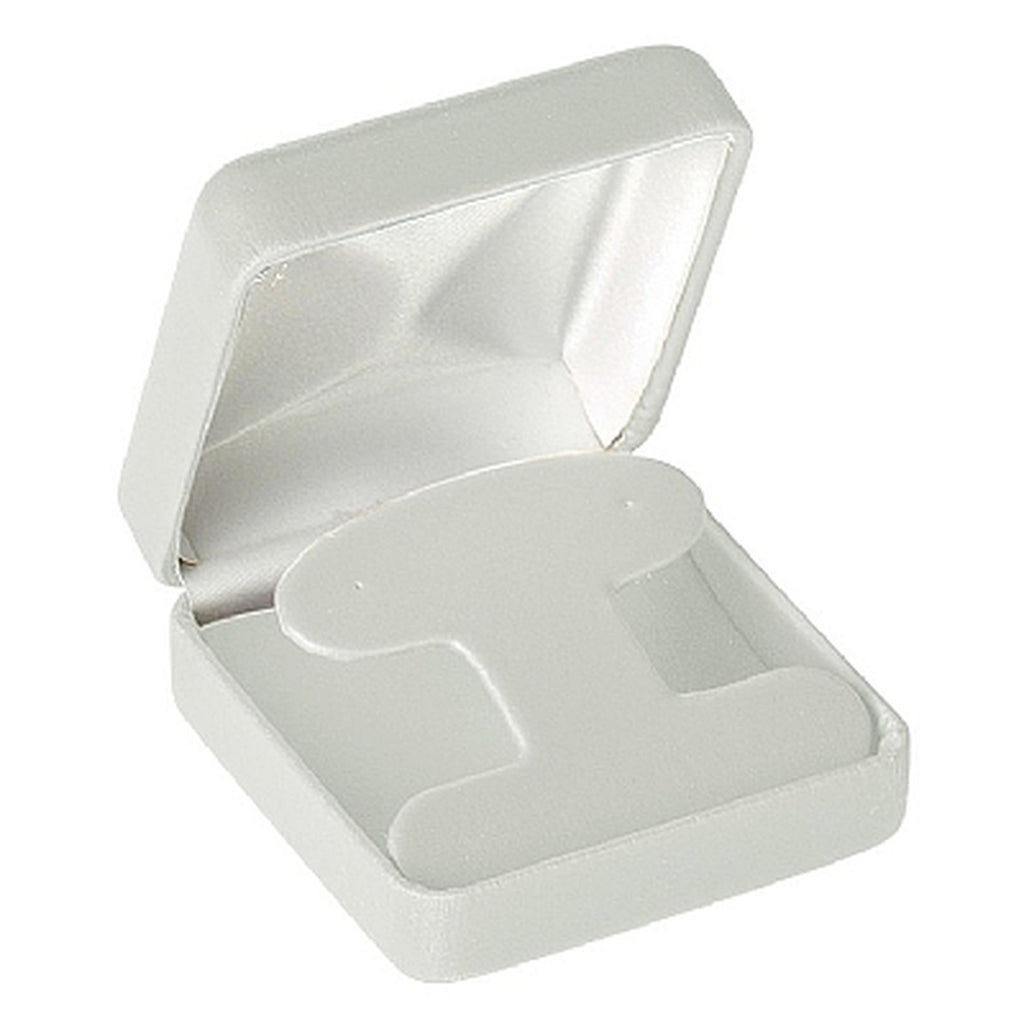 Leatherette French Clip Earring Box with Matching Leather Feel Inserts