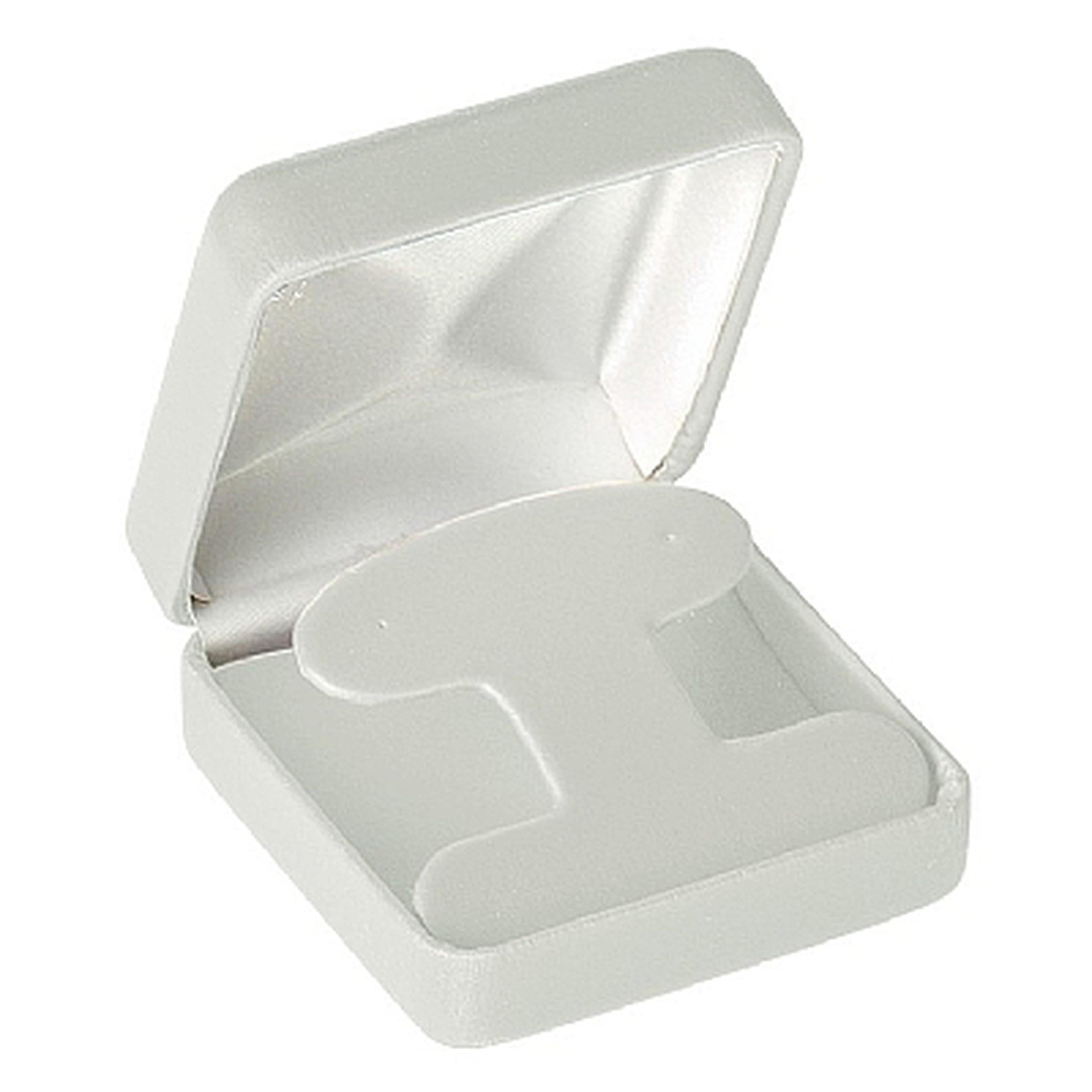 Leatherette French Clip Earring Box with Matching Leather Feel Inserts